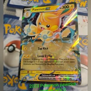 Pawmot EX Holo Pokémon Card - Yellow Orange Lightning Artwork Mint Condition
